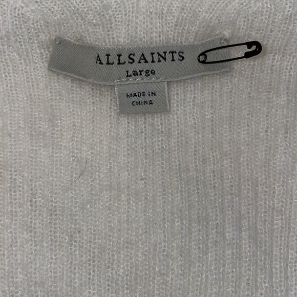 All Saints White Wool Alpaca Sweater L - Picture 6 of 9
